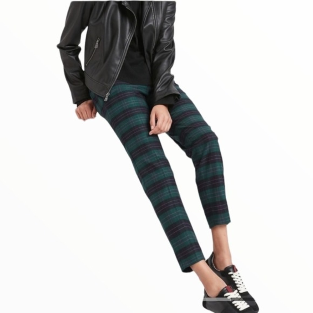 Banana Republic Hayden Tartan Pull-on Pants Plaid